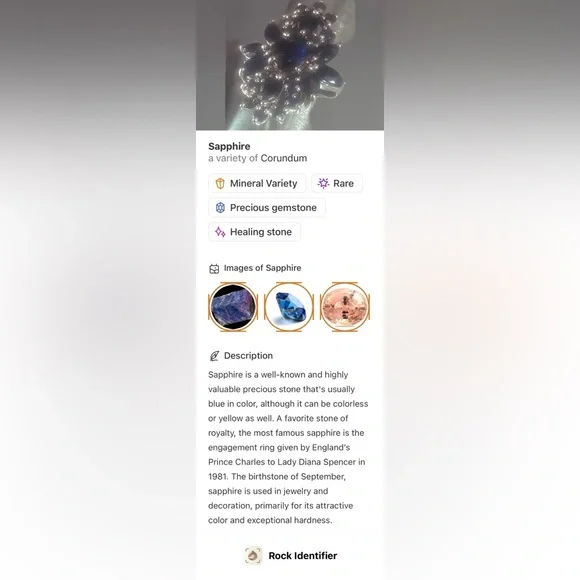 Sterling Silver 925 Sapphire Blue Cluster Ring NWOT - Picture 9 of 9